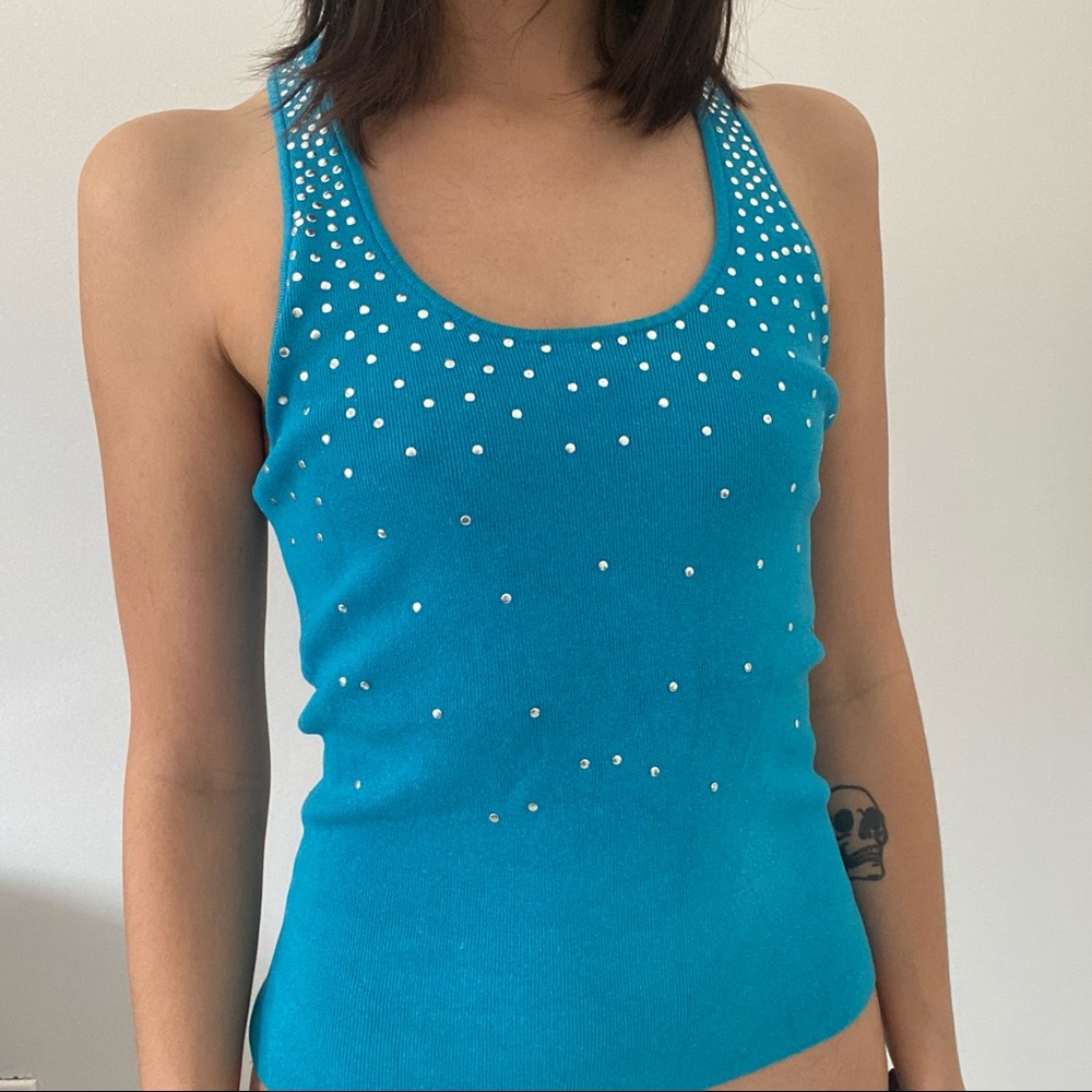 Blue Studded Tank